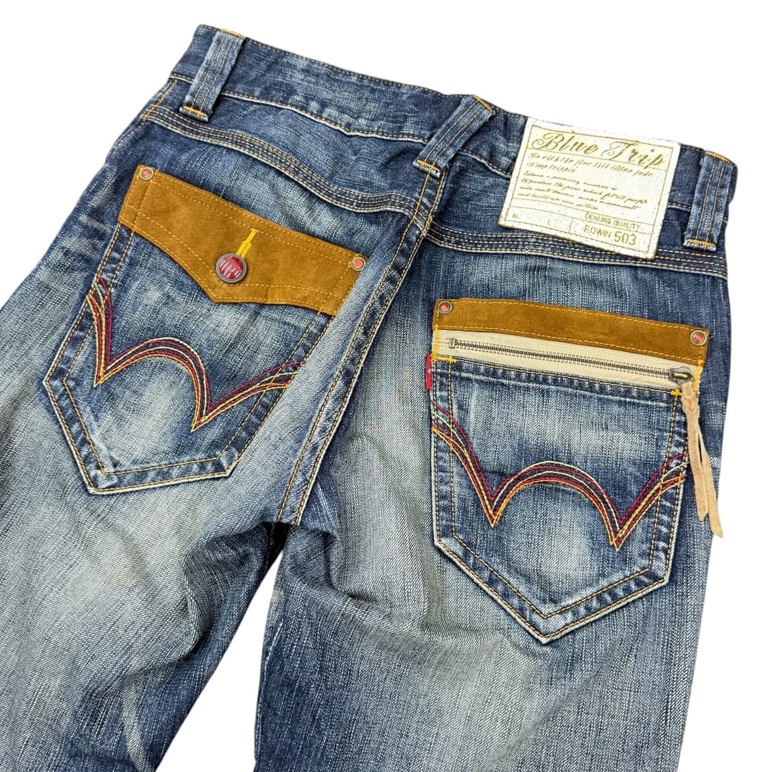 에드윈 503 세미부츠컷 데님 워싱팬츠 상품이미지3