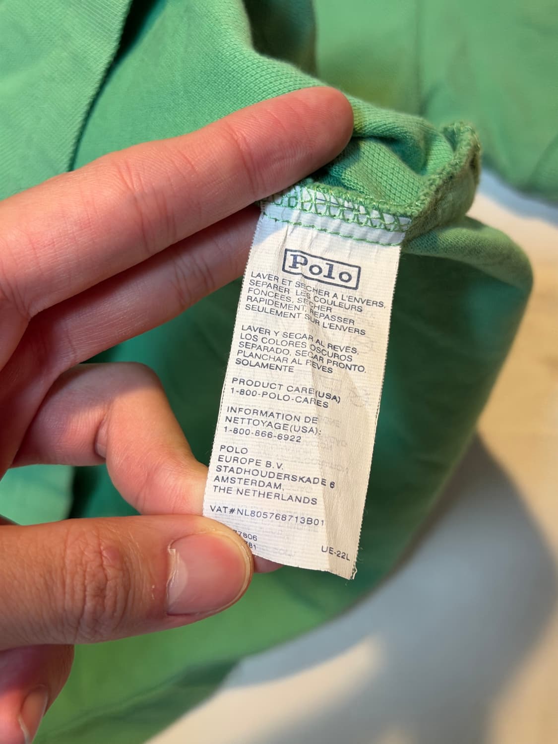 폴로 랄프로렌 유럽판 빅포니 카라티 파스텔 그린 상품이미지3