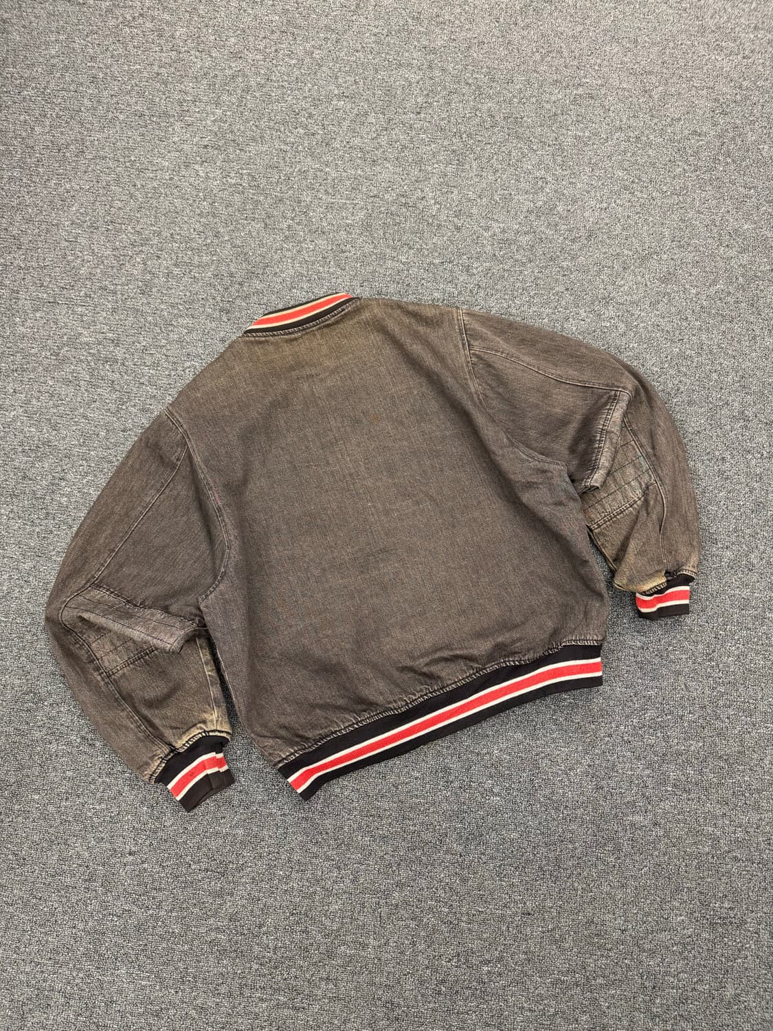 L)90‘s 에드윈 흑청 바시티 자켓 상품이미지2