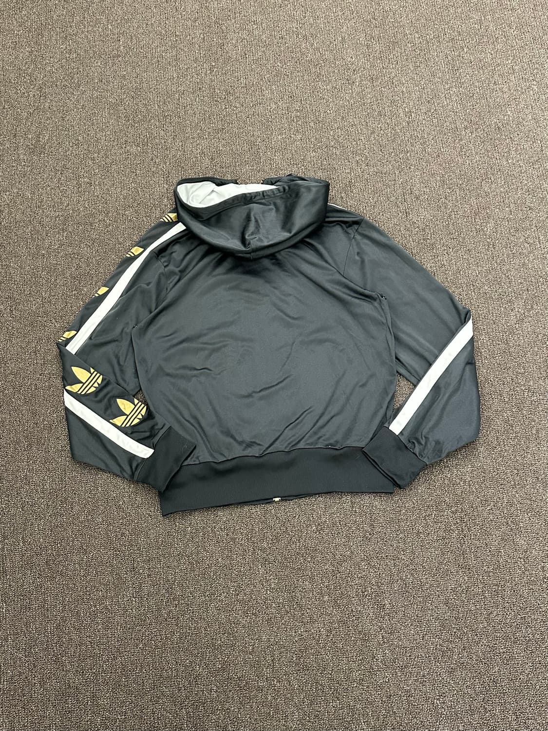 S)아디다스 빈티지 여성 골드 트레포일 로고 트랙탑 후드집업 상품이미지5