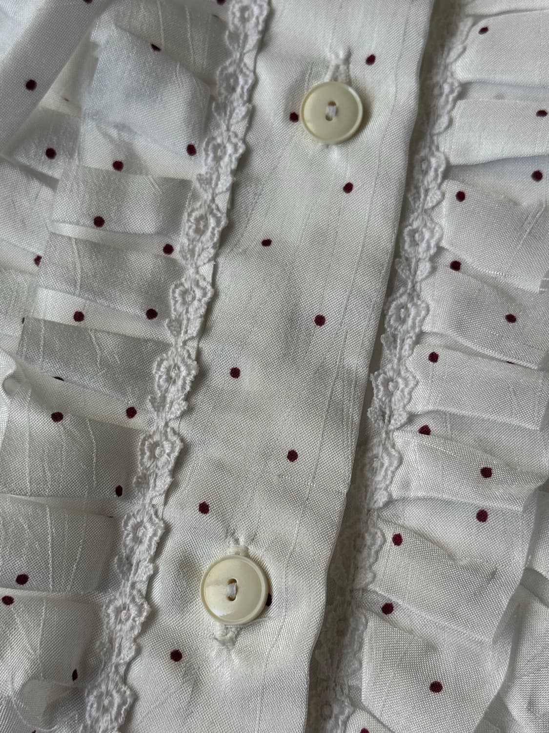 빈티지 도트 프릴 블라우스 상품이미지4