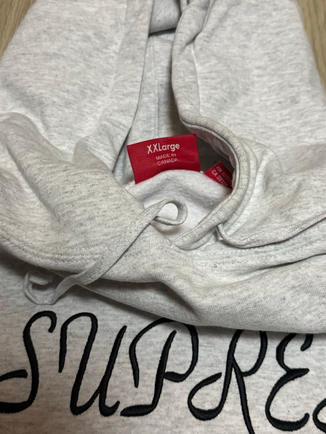 슈프림 23SS 스크립트 후디 애쉬 그레이 상품이미지3