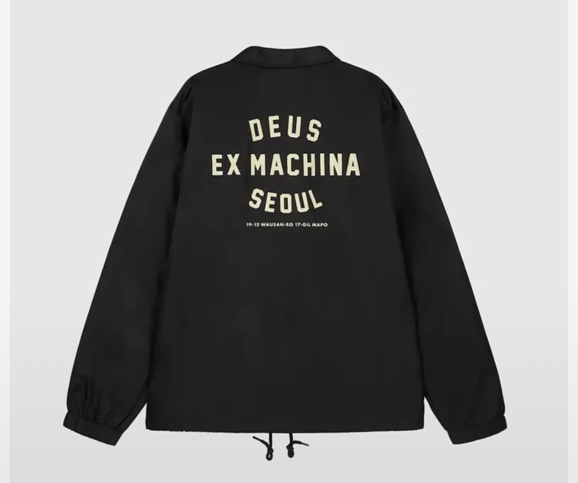 [S] 데우스 엑스 마키나 서울 컬리지 코치 자켓 블랙 새상품 상품이미지1