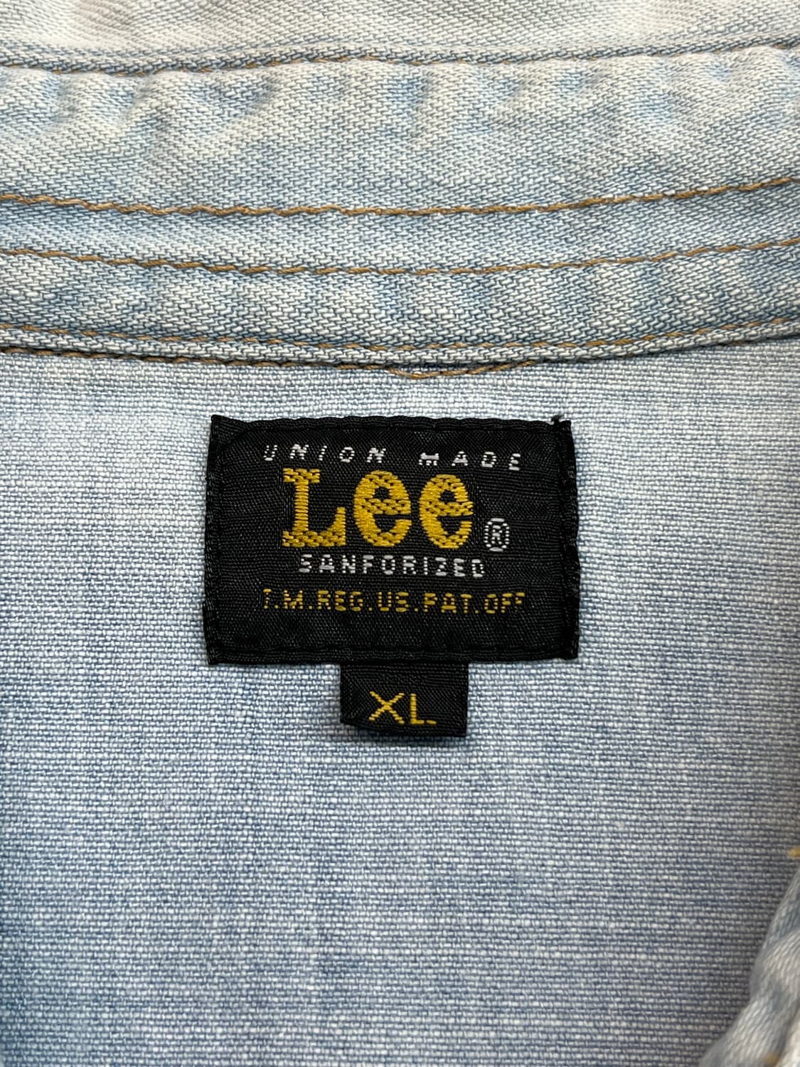 빈티지 Lee 웨스턴 셔츠 연청 상품이미지6