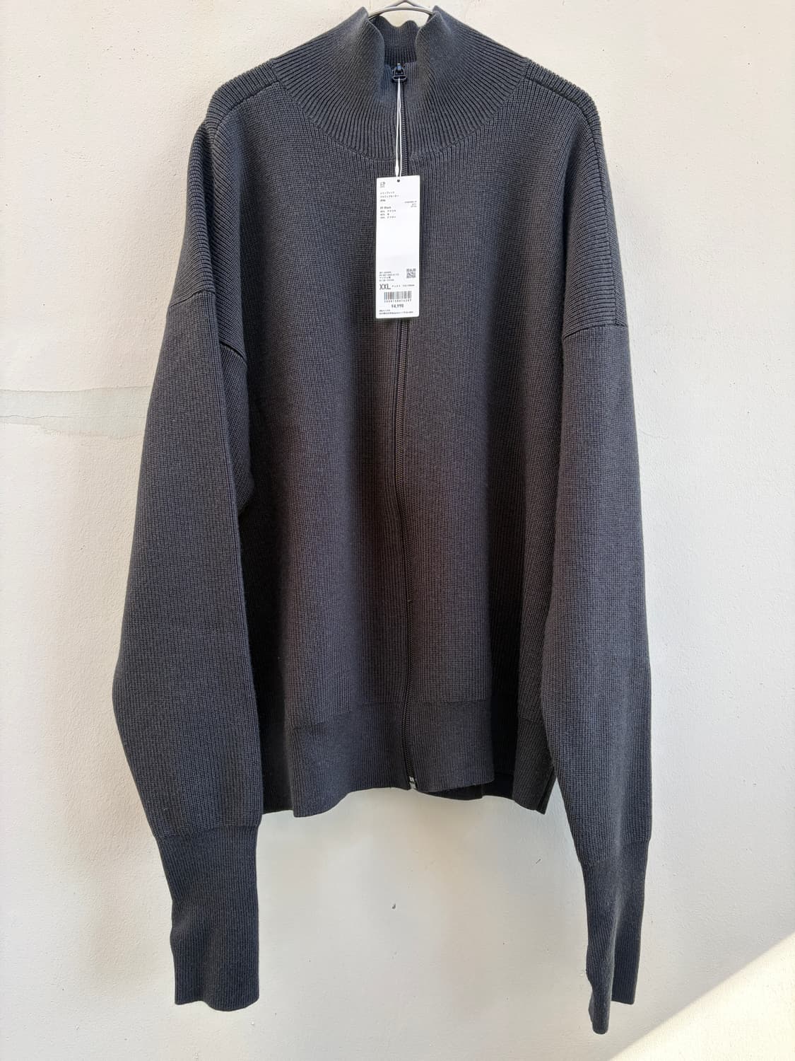 유니클로U 메리노울 블렌드 집업 XXL 풀오버 니트 블랙 르메르 유니클로 상품이미지1