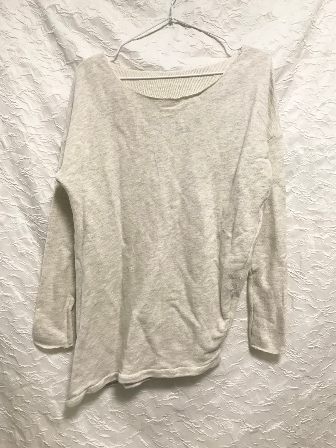 빈티지 goa깔 비대칭 사선 오프숄더 롱슬리브 탑 상품이미지3