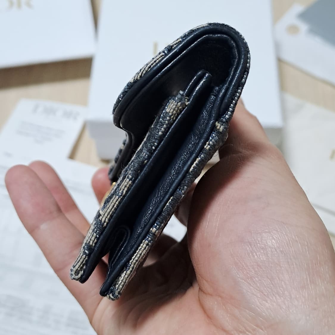 [정품/영수증풀세트] 디올 새들 오블리크 자카드 카드지갑, 디올지갑 상품이미지10