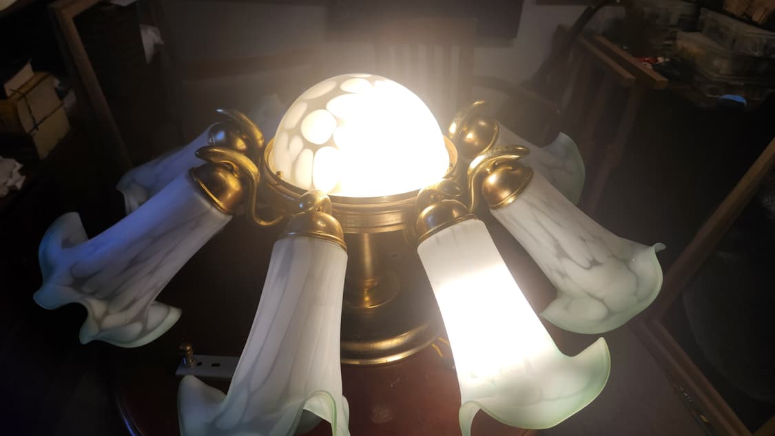 엔틱 상들리에 9구 오팔린 상품이미지7