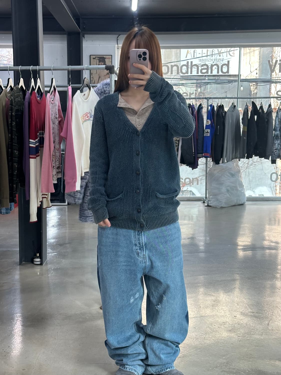 폴로랄프로렌 워시드 데미지 니트가디건 상품이미지2