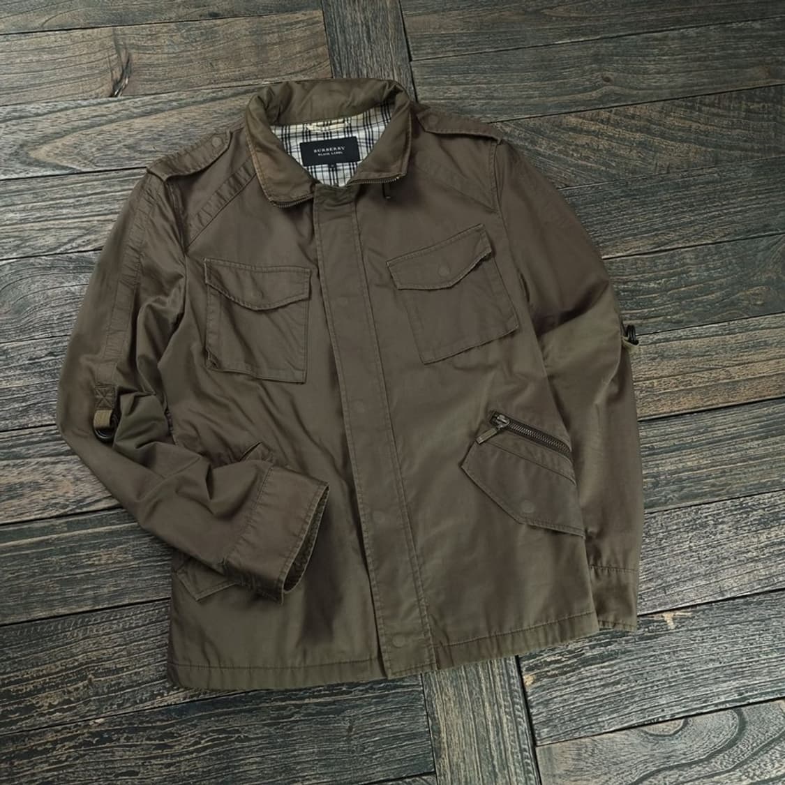 [버버리] 블랙라벨 빈티지 숏 필드 야상 자켓 올리브카키 P01437 상품이미지1
