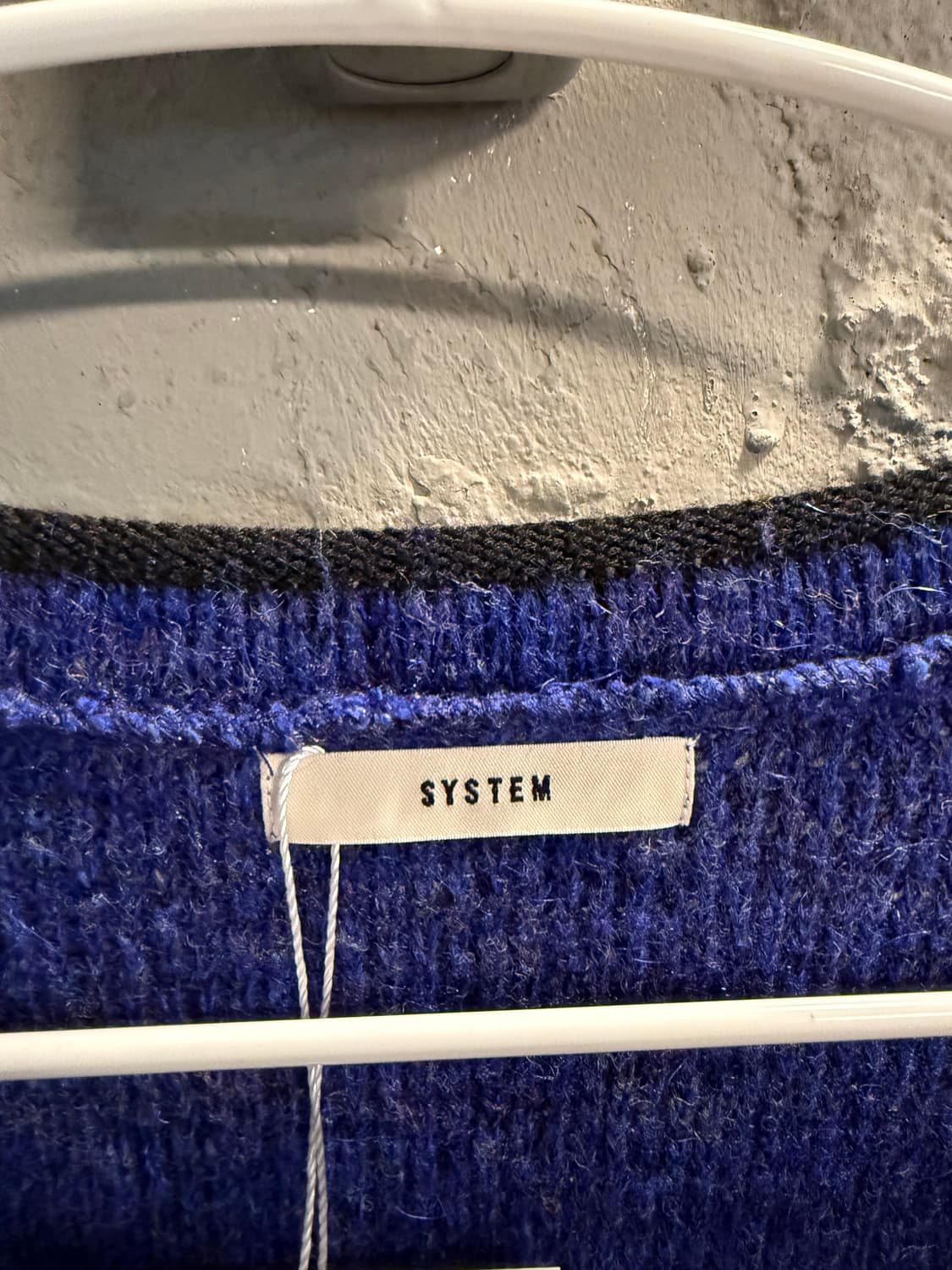 시스템 SYSTEM 모헤어 믹스 브이넥 오버 가디건 블루 90 상품이미지6