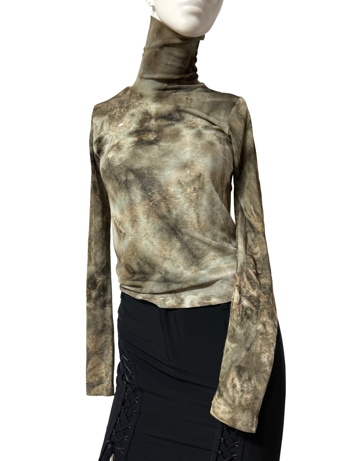 Teak 브라운 매쉬 탑 상품이미지2