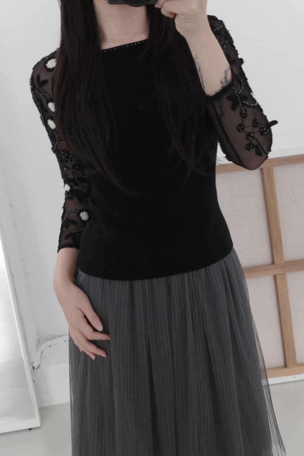 flower mesh T  상품이미지4