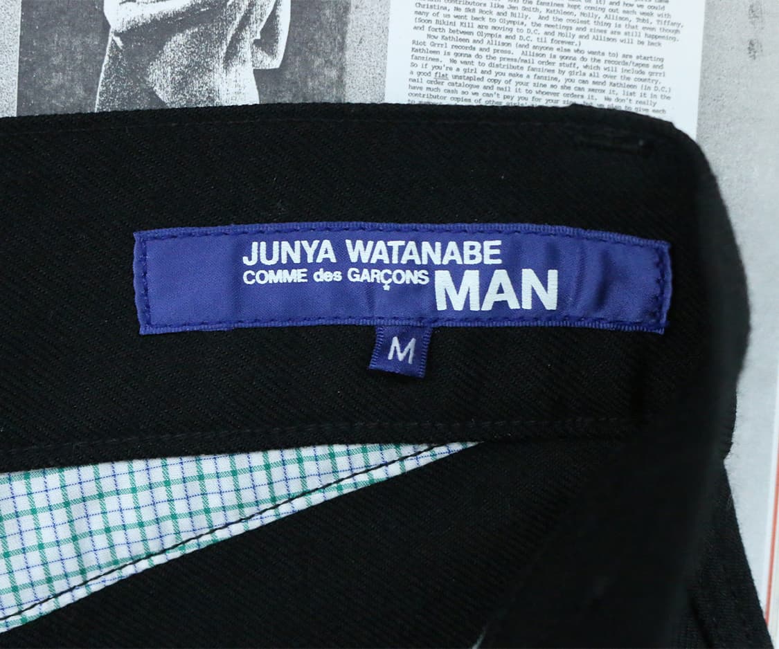 준야 와타나베 맨 블랙 신치백 울 팬츠 상품이미지9