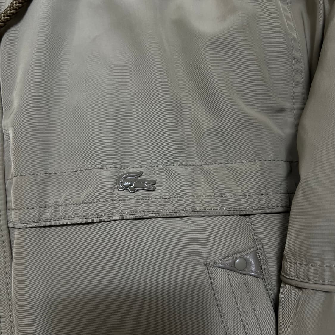 라코스테 덕다운 래빗퍼 후드 야상패딩 점퍼 [라이트 카키] XL/105 상품이미지4