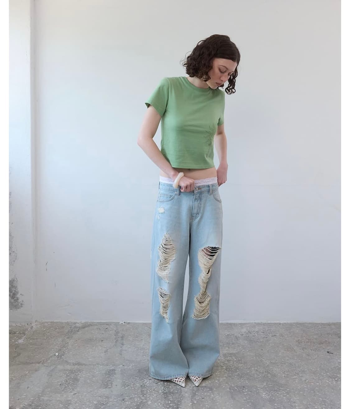 파이시스 X Geunghee Destroyed Denim Pants s 상품이미지4