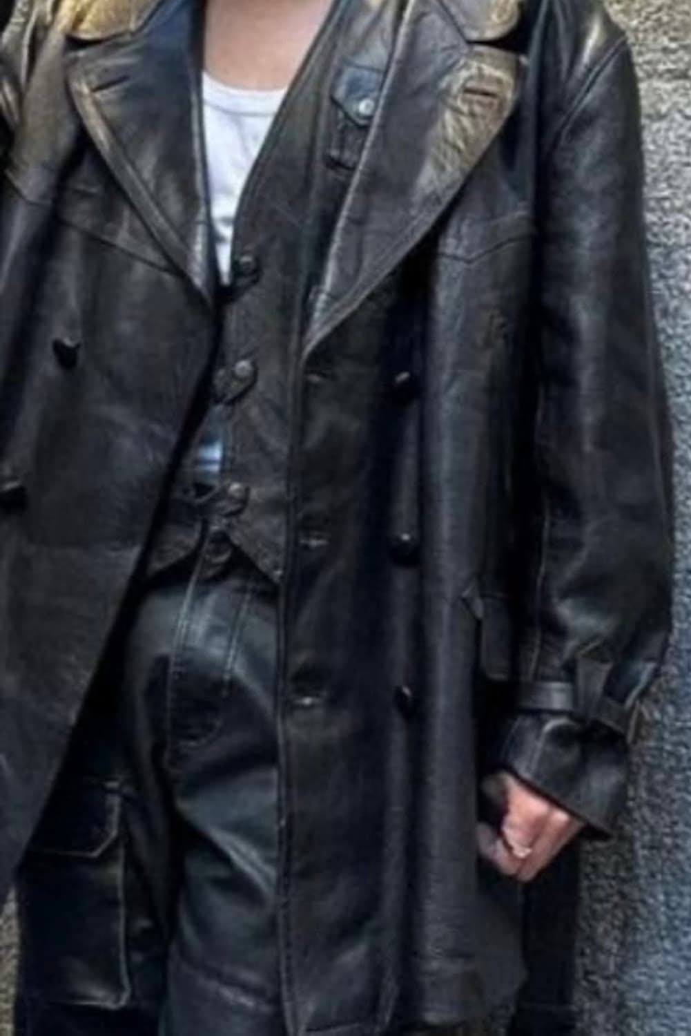 더반 인터메쪼 레더 피코트 자켓 상품이미지2