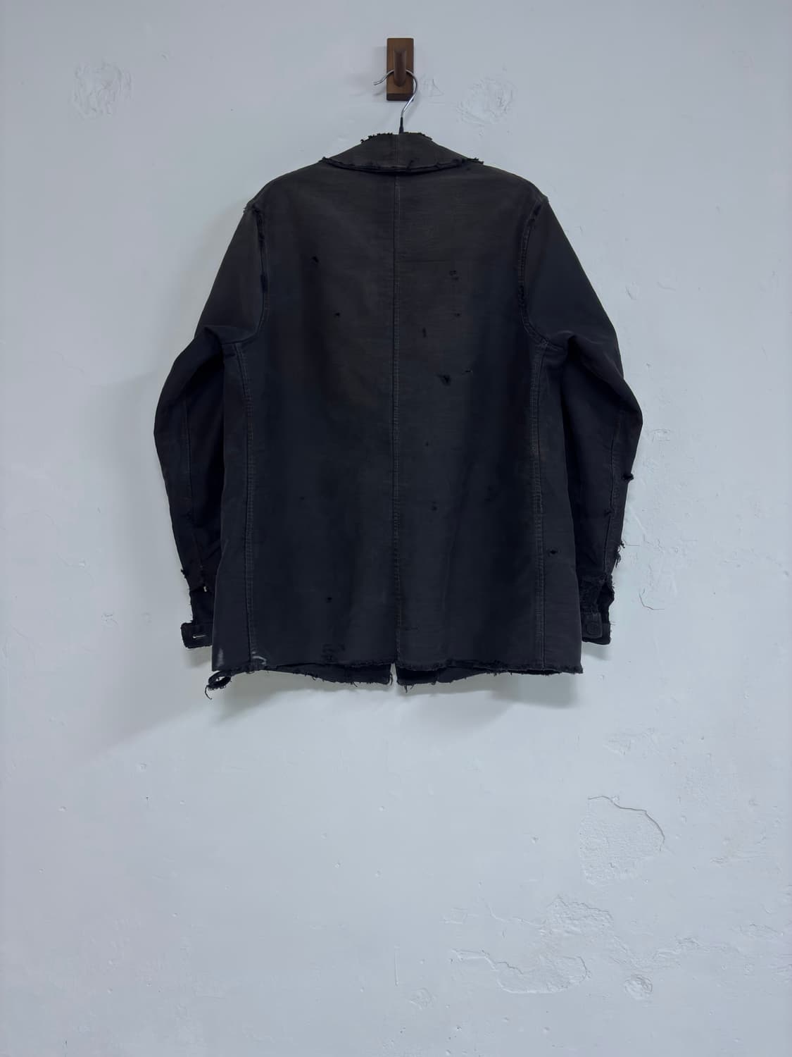 1940s 프렌치 르 몽생 미셸 워크 자켓 블랙 몰스킨 상품이미지2