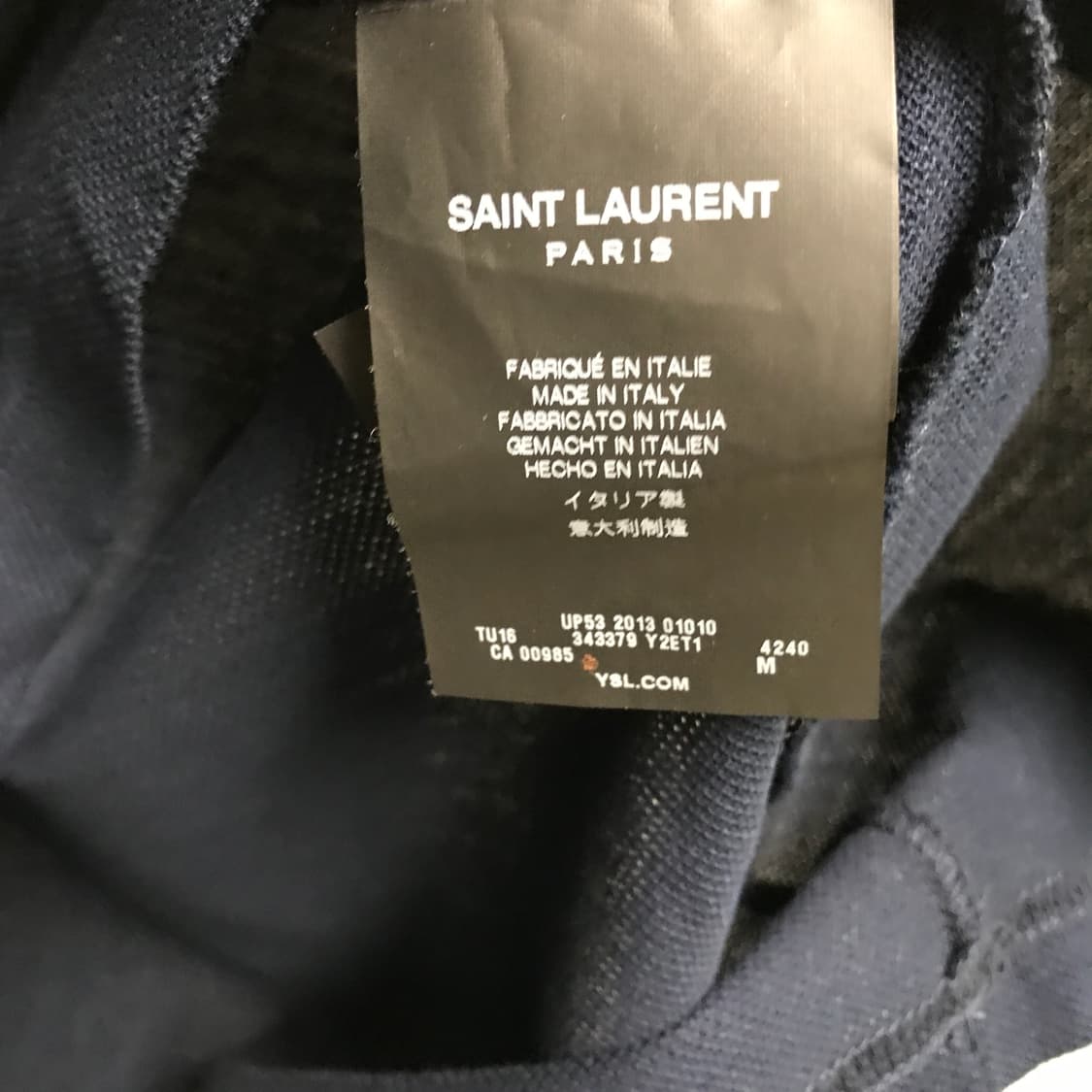 YSL 생로랑 PK 반팔 카라티 네이비 M 상품이미지6