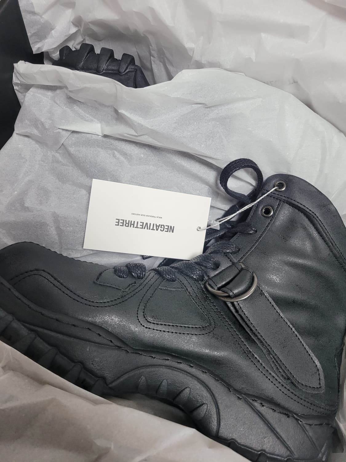 네거티브쓰리 엔지니어드 스니커즈 부츠 블랙 250 상품이미지2