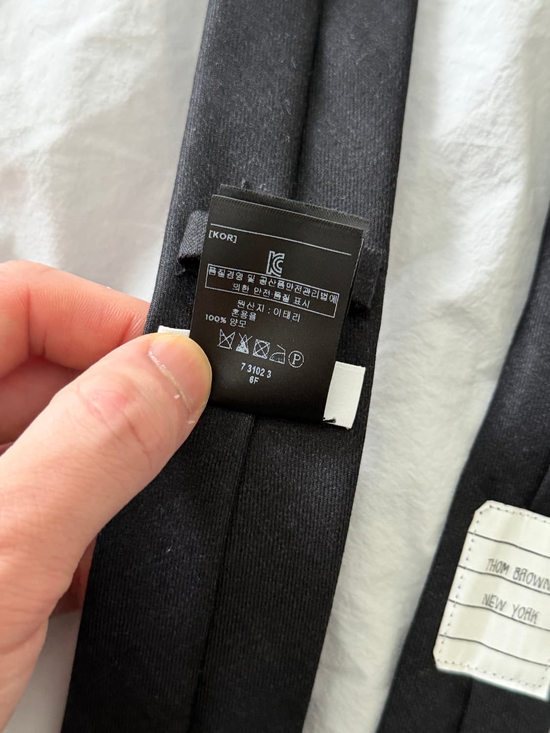 톰브라운 블랙 울 넥타이 상품이미지3