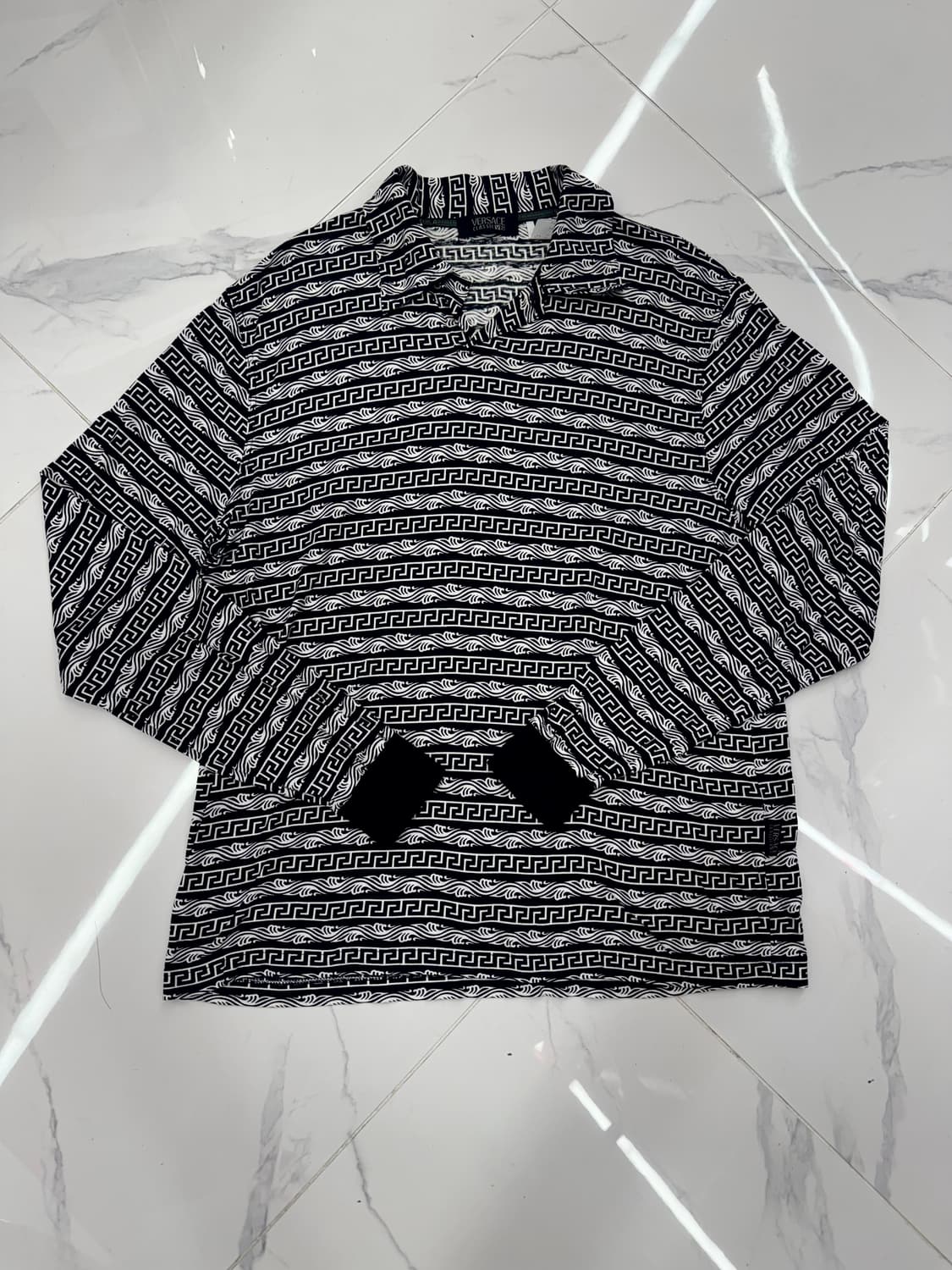 •VERSACE 베르사체 블랙 패턴 긴팔 셔츠 상품이미지1