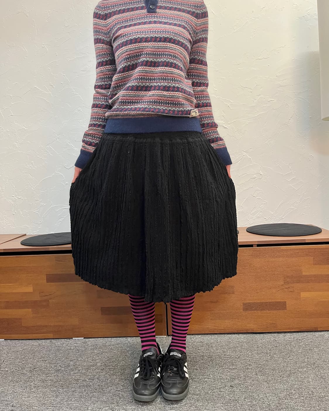 이세이 미야케 쉬링클 플레어 스커트 상품이미지1