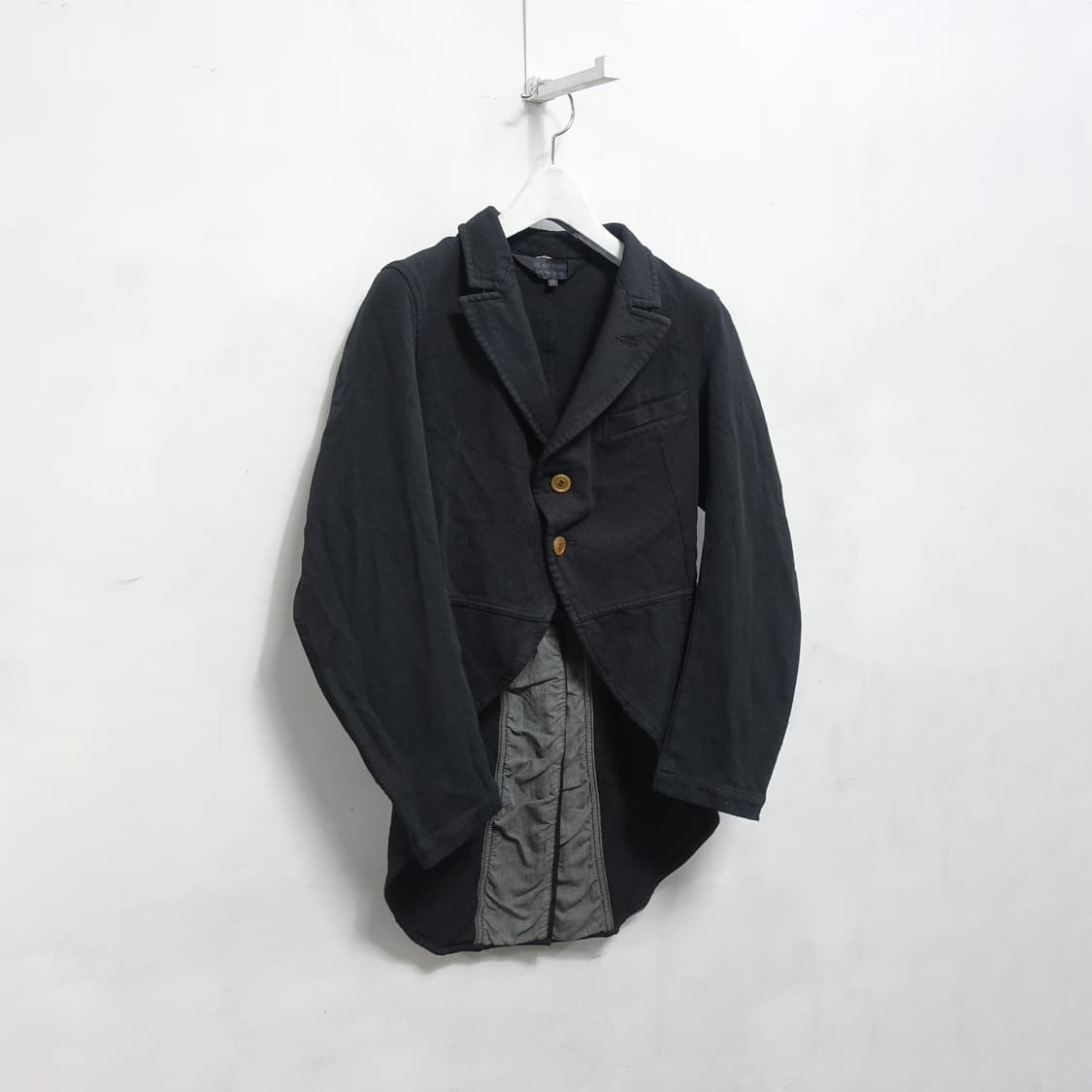 COMME DES GARCONS 꼼데가르송 블랙 축융 울 자켓 S 상품이미지2