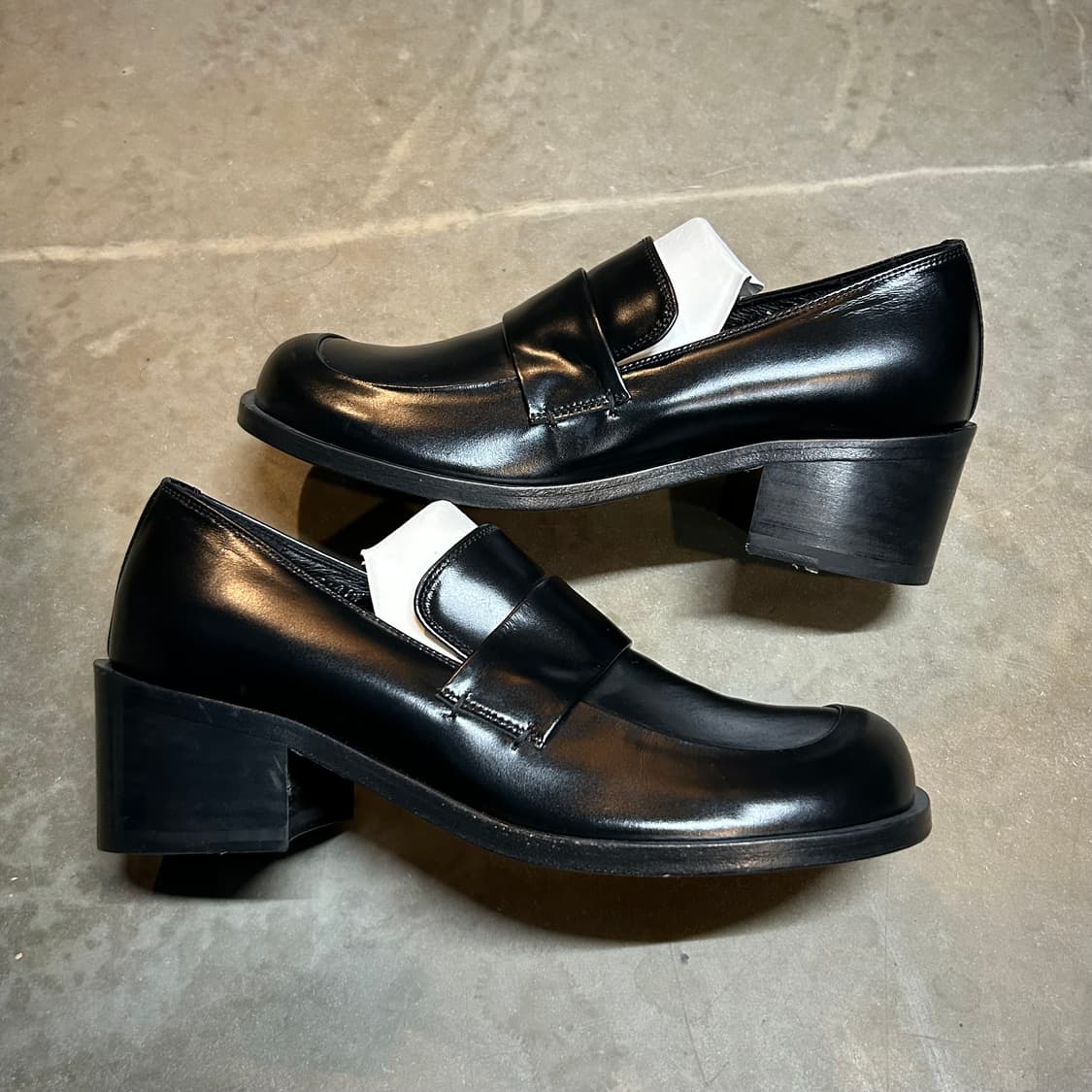 250) 아모멘토 라운드 페니 로퍼 슈즈 블랙 상품이미지2