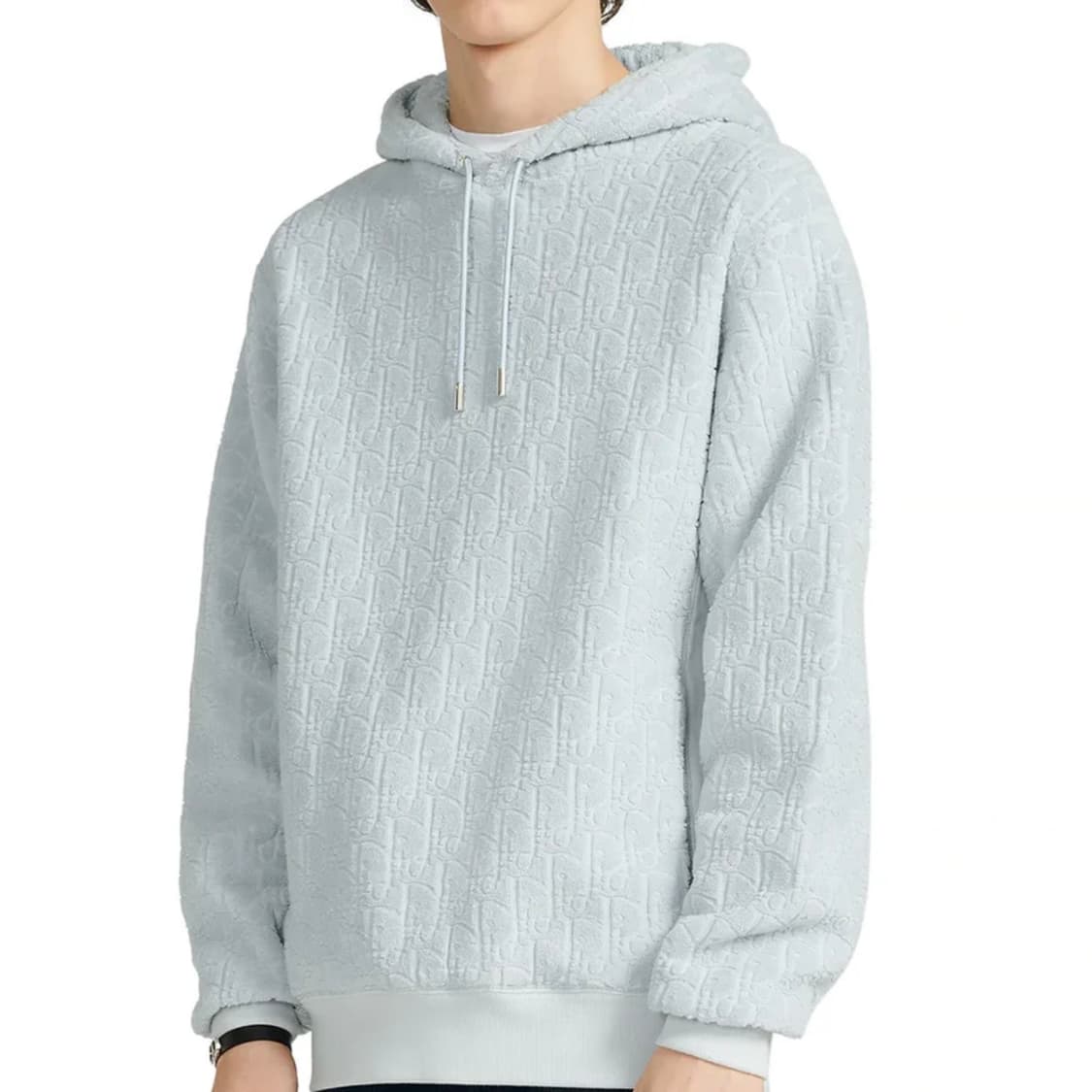 [S급/L] 디올 오블리크 코튼 테리 후드티 스카이블루 상품이미지7