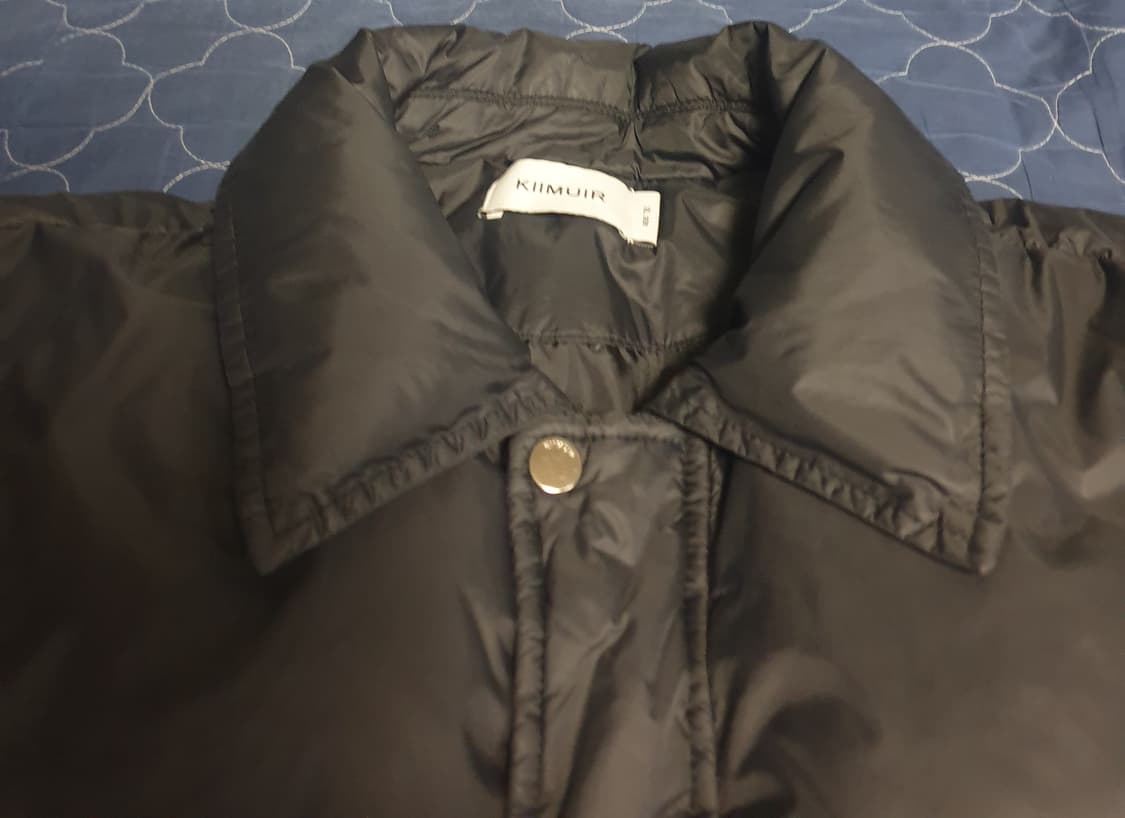 커뮤어 카라 푸퍼 숏 다운 패딩 점퍼 블랙 (XL) 상품이미지2