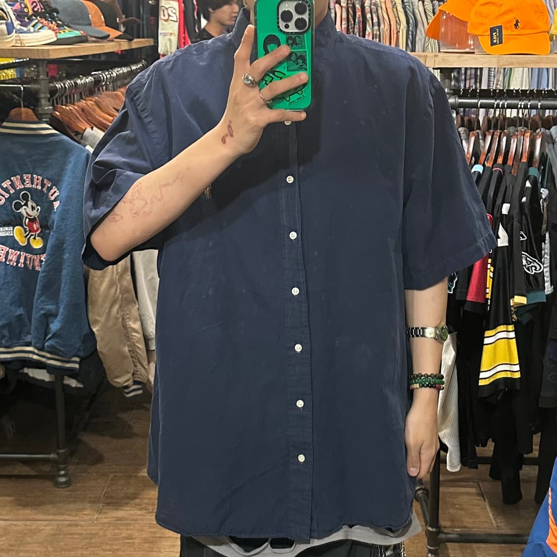 [HI] 폴로 랄프로렌 반팔 셔츠 네이비 상품이미지2