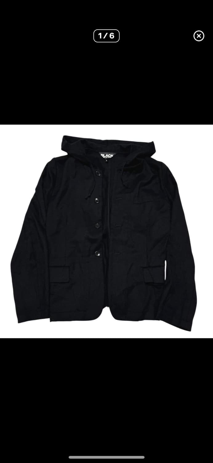 꼼데가르송 블랙 후드 자켓 상품이미지1