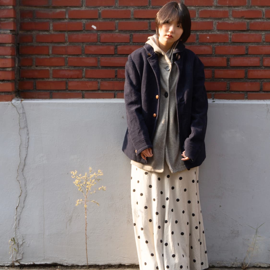 밀크 도트 롱 플레어 스커트 상품이미지7