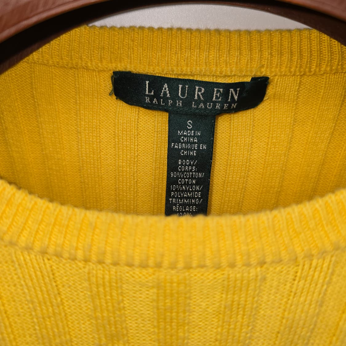 로렌 랄프로렌 골지 니트 옐로우 상품이미지3
