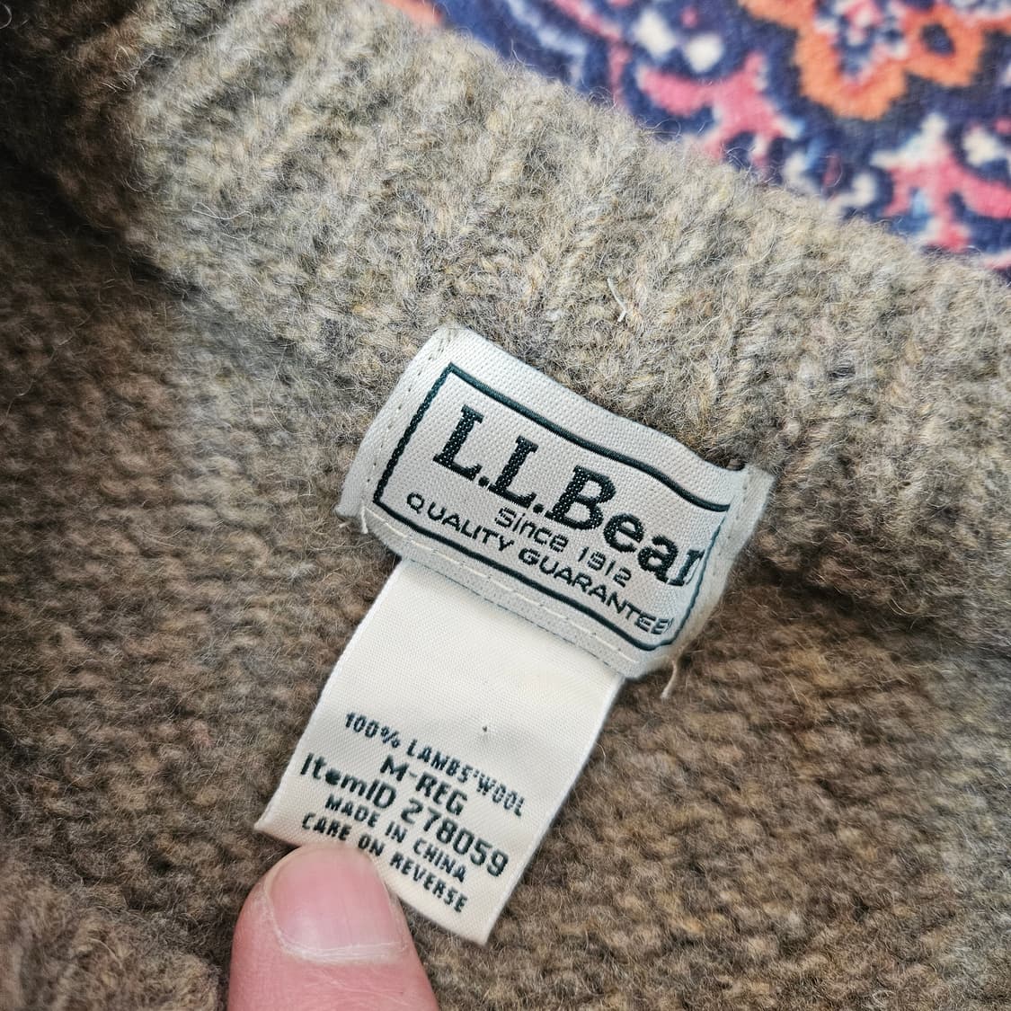 엘엘빈(LL.BEAN) 90's 빈티지 노르딕 램스울 니트 M size 상품이미지4