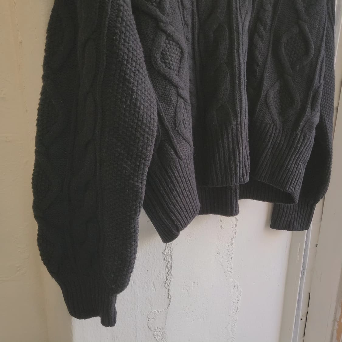 United arrows 블랙 꽈배기 니트 상품이미지5