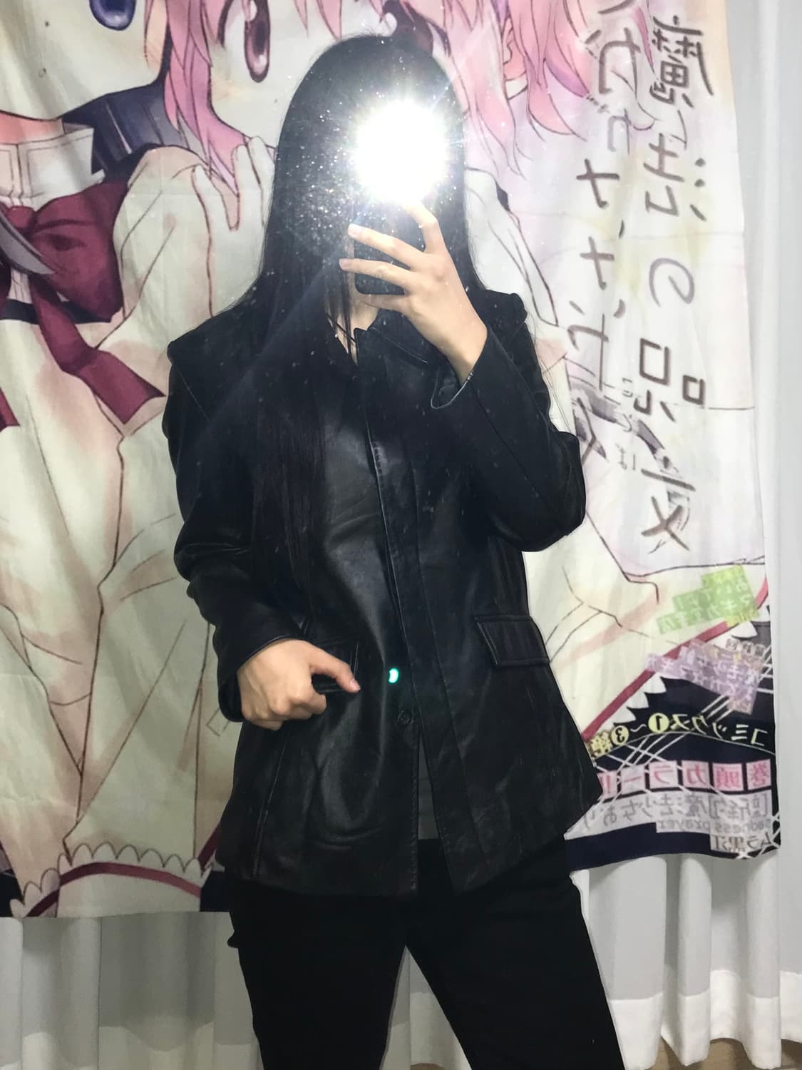 블랙 레더자켓 상품이미지3