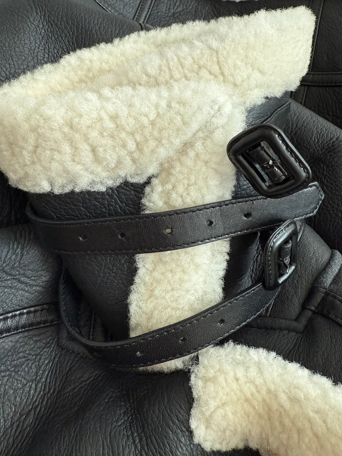 시슬리 리얼 양가죽 양모 무스탕 M 상품이미지3