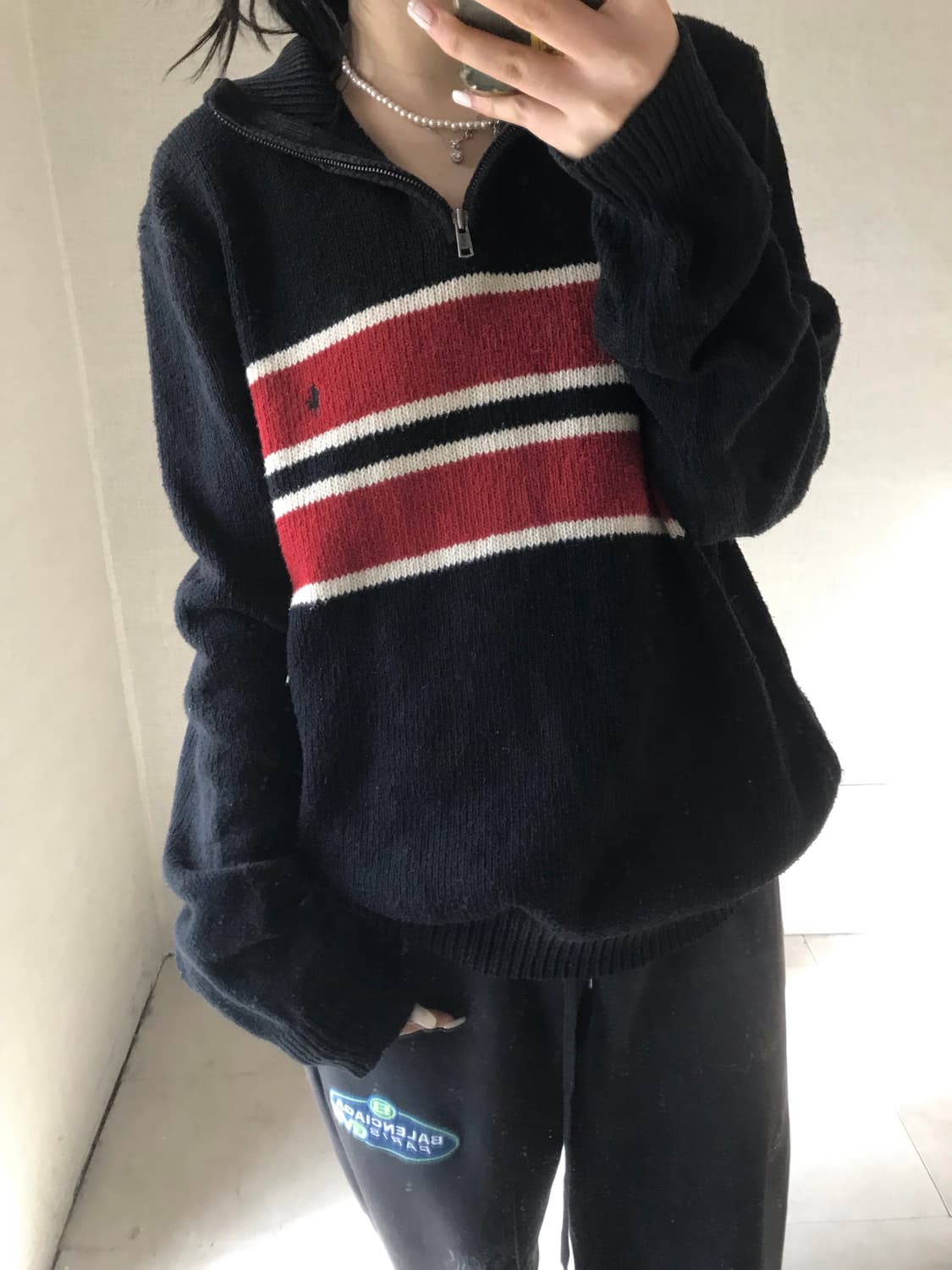 폴로 니트 반집업 상품이미지2