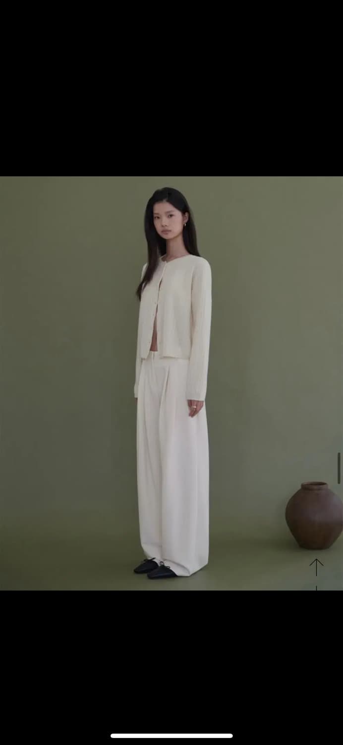 ODS GAVE WOOL SLACKS - 크림 L 상품이미지2