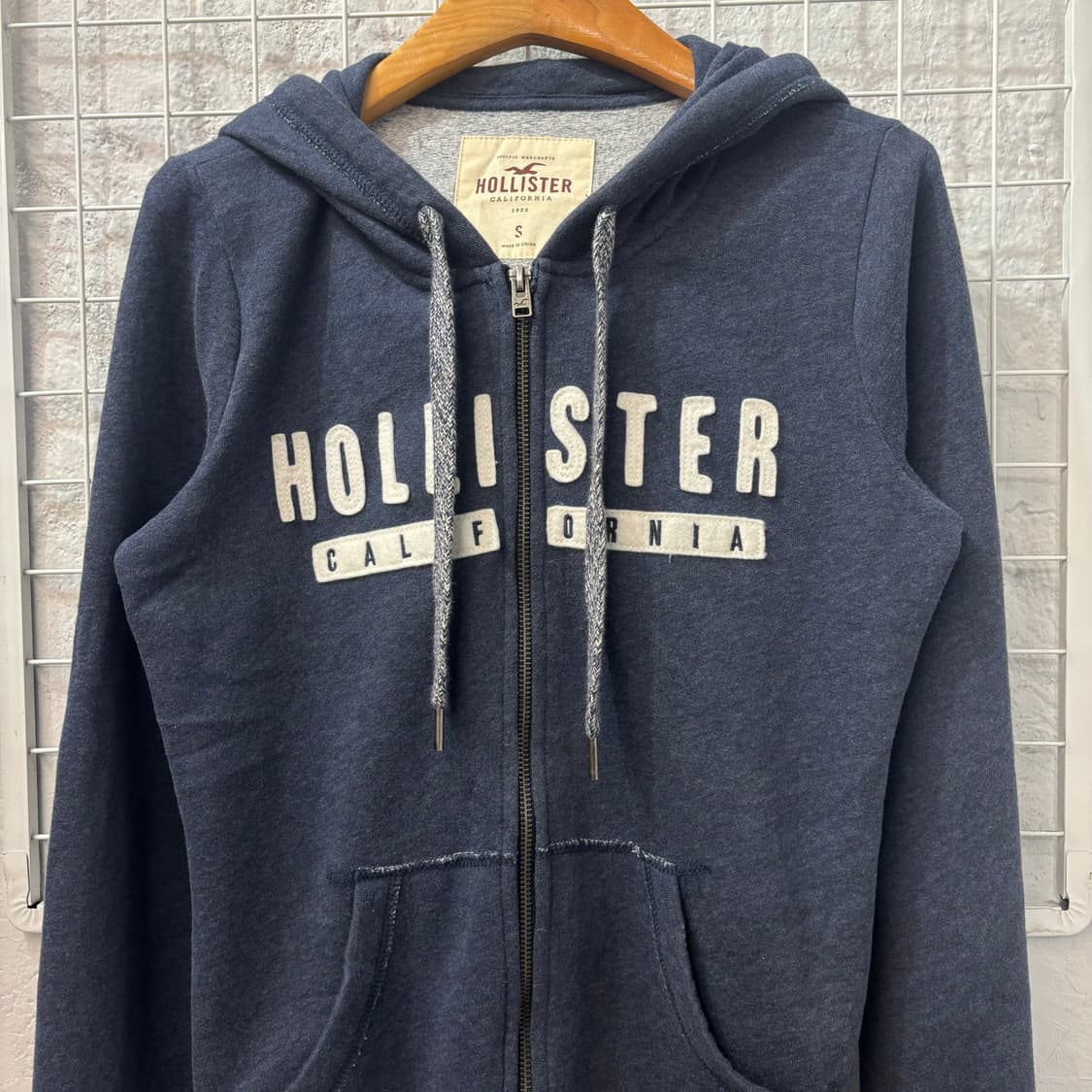 홀리스터 y2k 빈티지 네이비 후드집업 S 상품이미지3