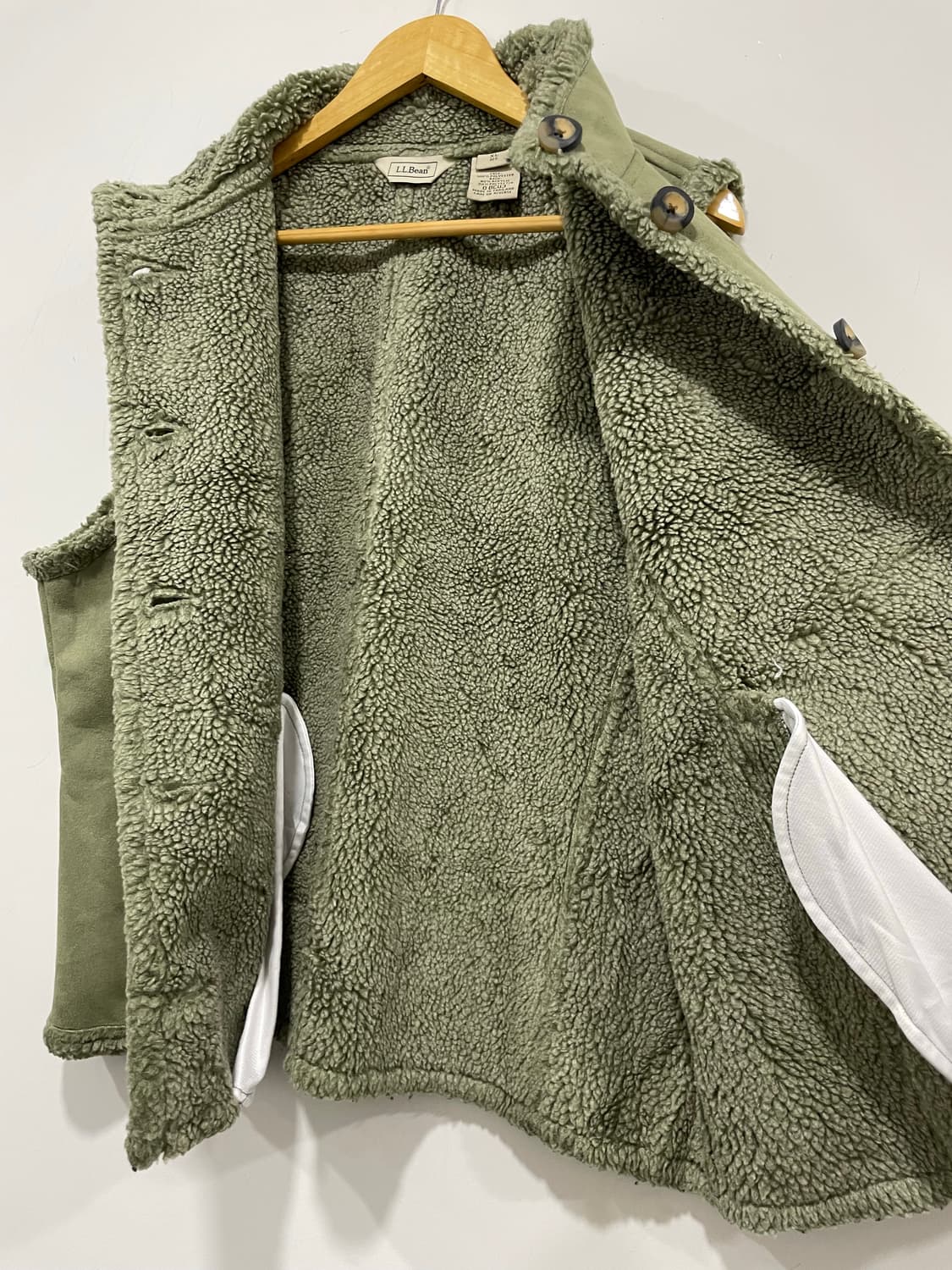 (빈티지)LL Bean 엘엘빈 베스트 퍼 트리밍 셰르파 무스탕 베스트 상품이미지6