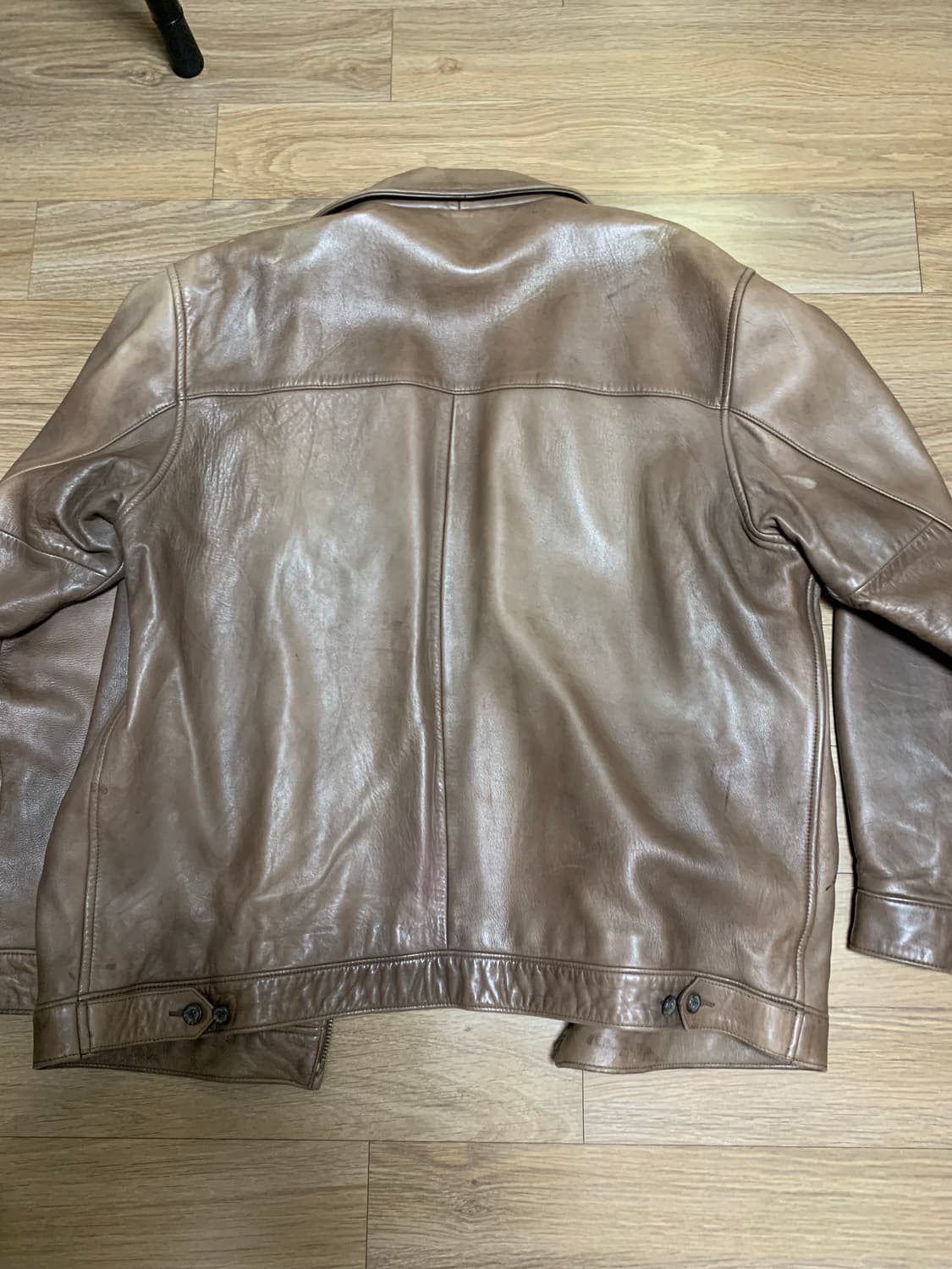 90s 폴로 랄프로렌 맥스웰 브라운 레더자켓 상품이미지4