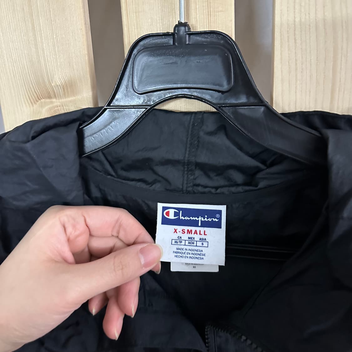 (S) 챔피온 블랙 반집업 아노락 상품이미지5