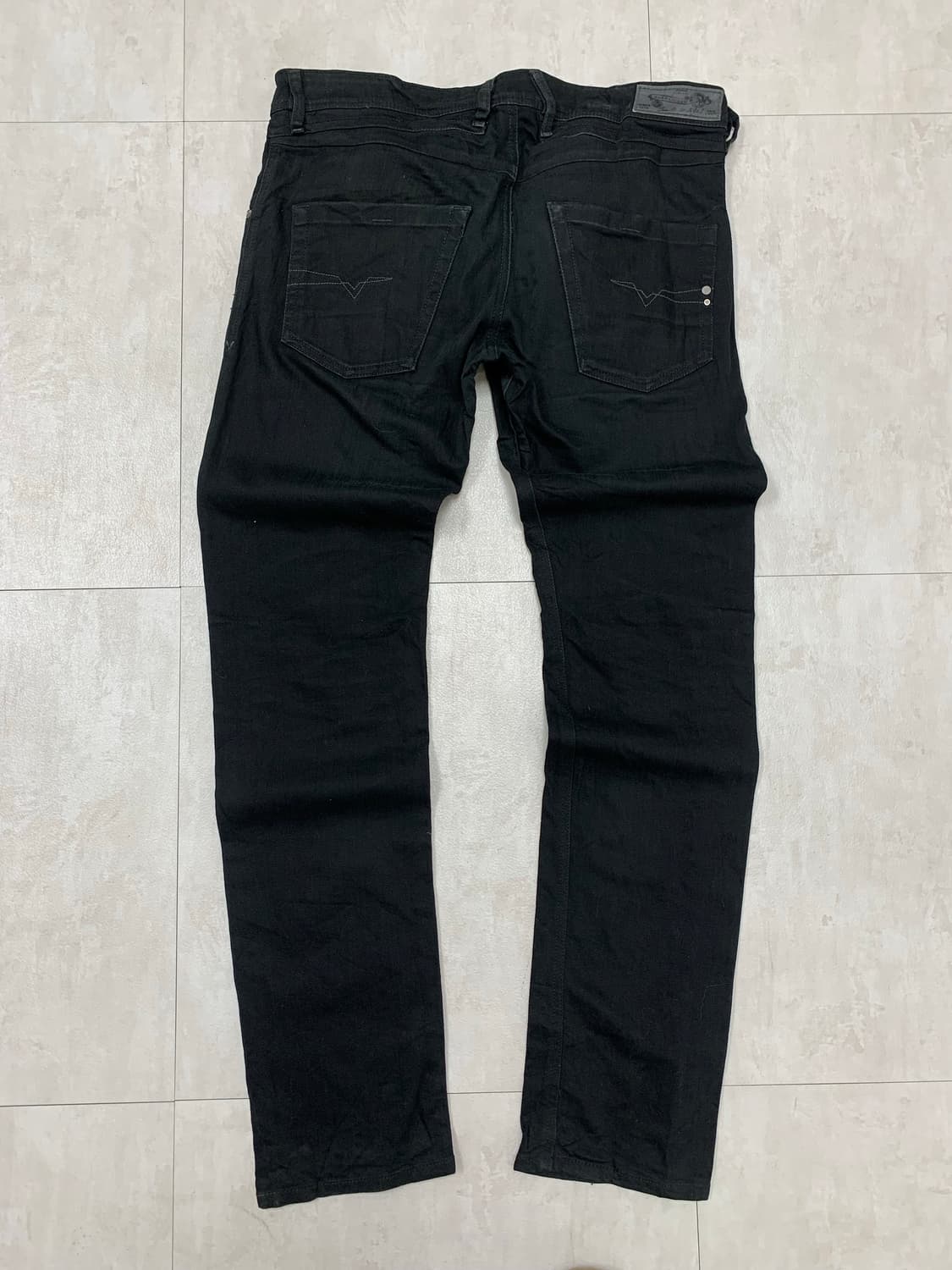 디젤 블랙 슬림핏 스트라이트 팬츠 #348 상품이미지7