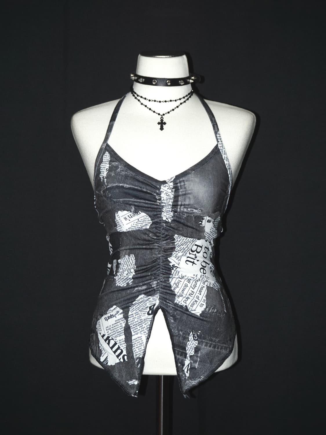 shirring irregular hem top  상품이미지1