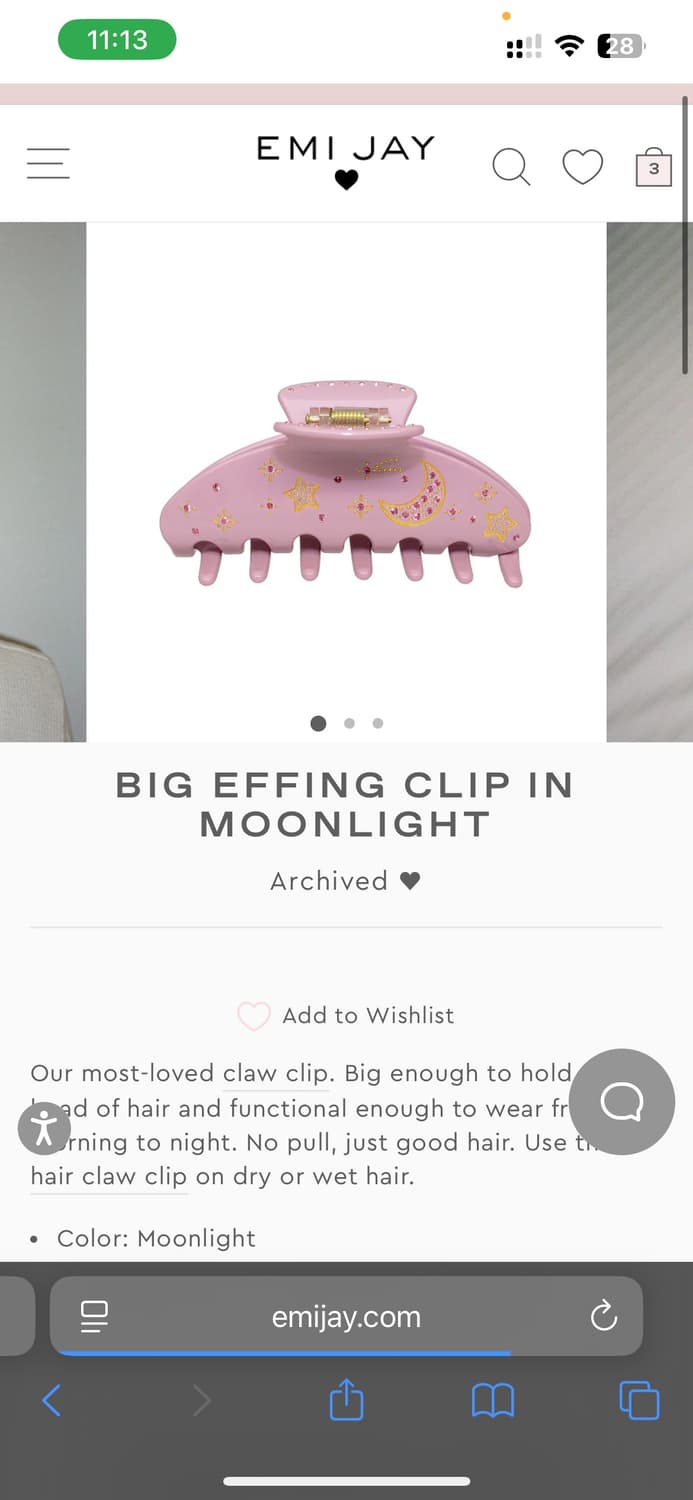 Emi Jay 문라잇 헤어클립 상품이미지1