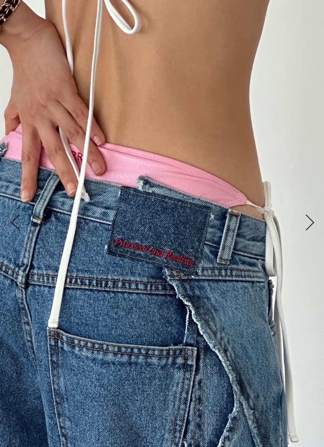 Buttoned wide jean vintage blue 데님팬츠 M 상품이미지3