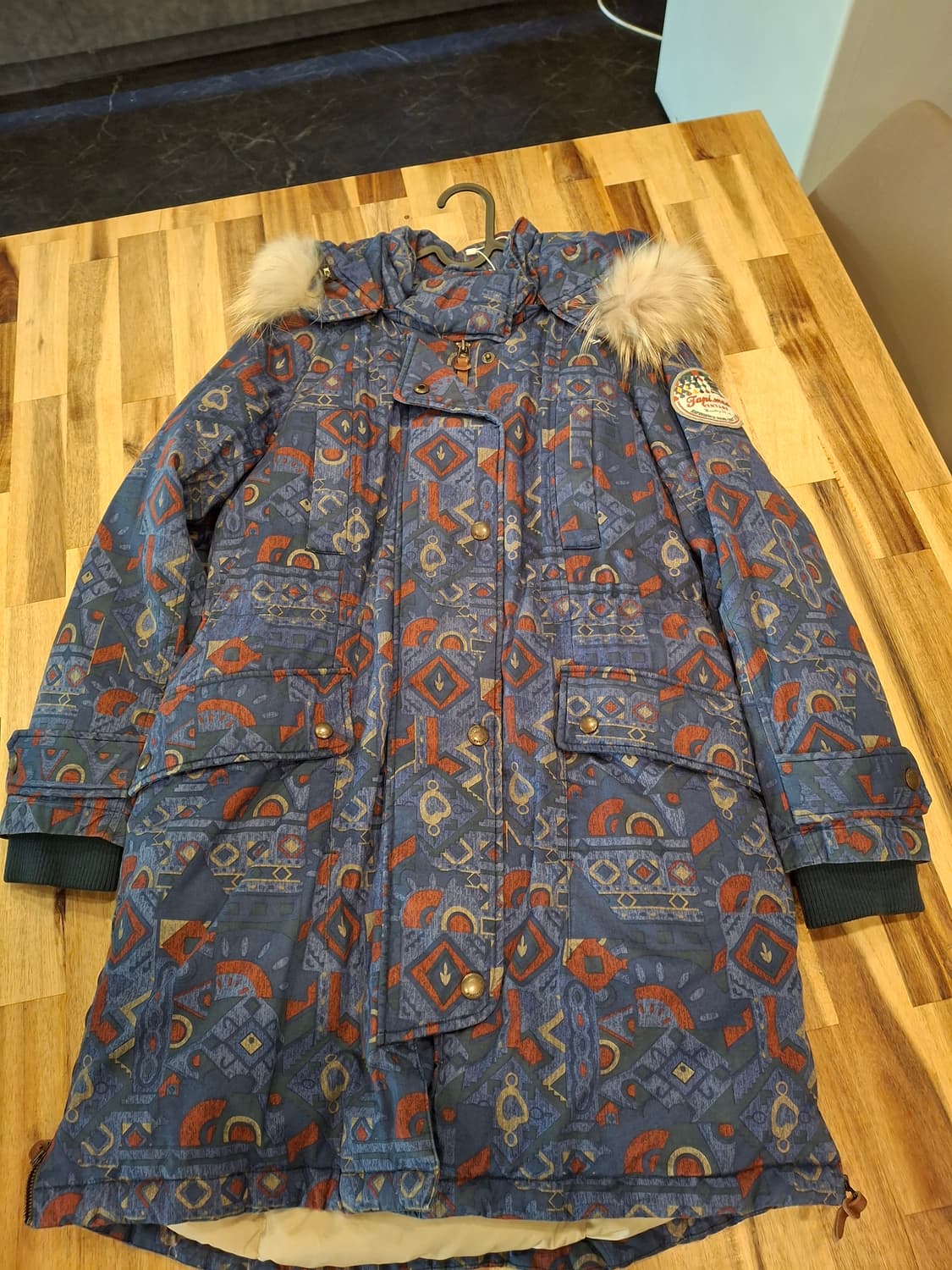 (마지막특가) 써스데이아일랜드 패턴 후드퍼 패딩 코트s 상품이미지1